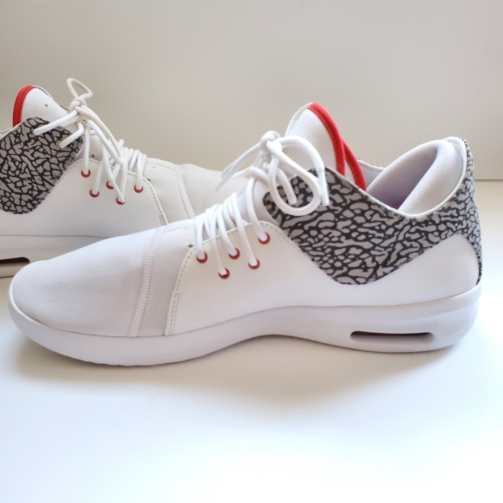 Air Jordan First Class "Cement Gray" white fire red trim - Picture 8 of 9
